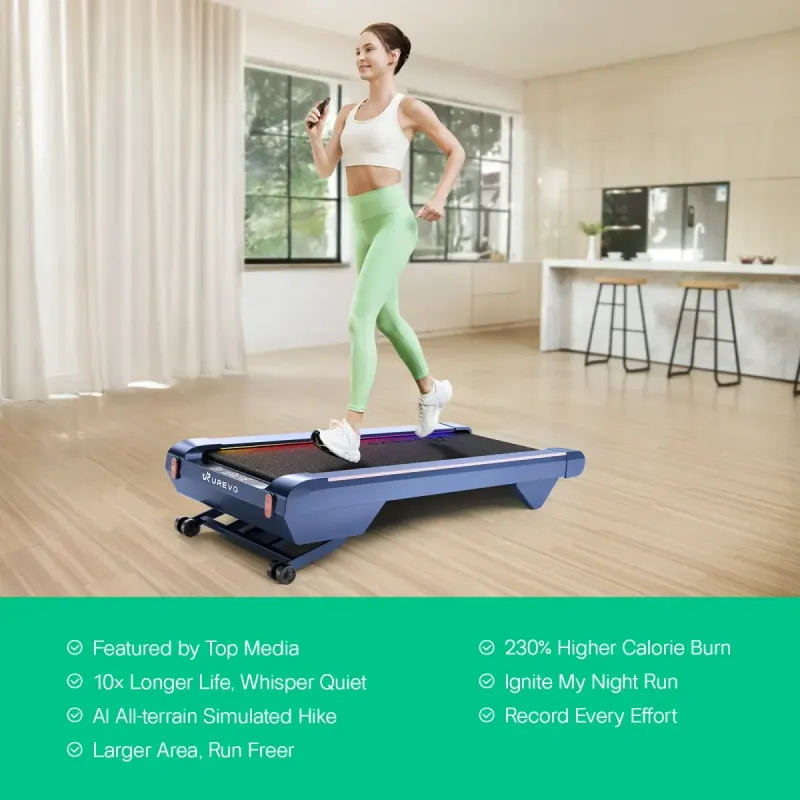UREVO CyberPad Walking Pad with 14% Incline, view 2